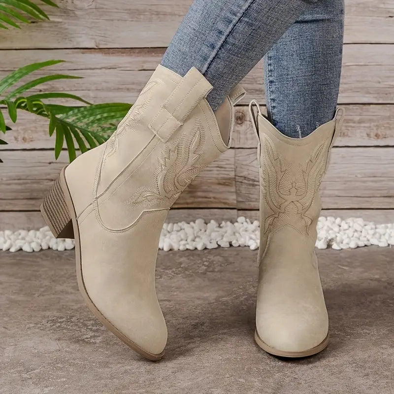 Cowboy Stiefel mit Retro-Entwurf und Komfort für Damen