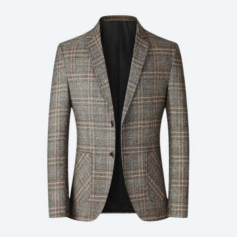 Blazer mit kariertem Muster und Reverskragen für Herren