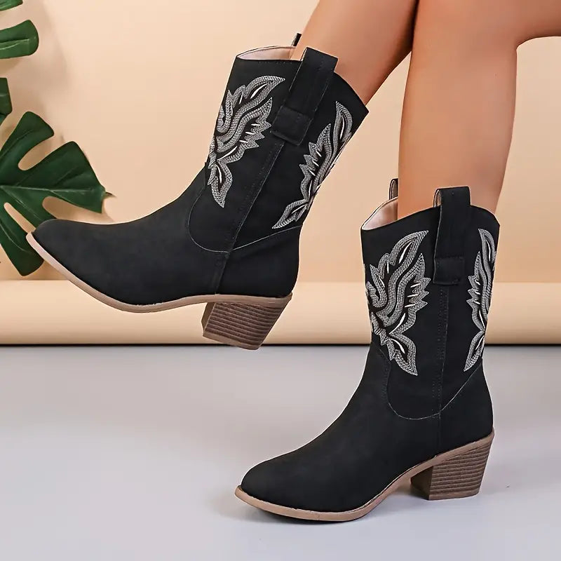 Cowboy Stiefel mit Retro-Entwurf und Komfort für Damen